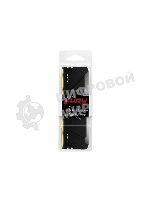 Оперативная память Kingston Fury Beast, DDR4, 16GB (1x16GB), 3200MHz, CL16, DIMM, с радиатором, RGB, черный