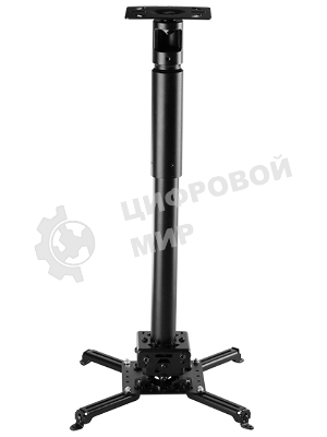 Универсальный потолочный комплект Wize Pro PRG47A состоящий из крепления с микро регулировкой+штанги 60-120 см +площадки к потолку для проектора,макс.расст. между крепеж.отверстиями 537 мм,наклон +/- 15°,поворот +/- 8°,вращение 360°,до 32 кг,черный