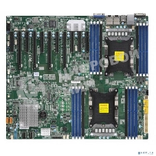 Материнская плата Supermicro Motherboard MBD-X11DPX-T-B 2xLGA 3647, Intel C621, 16xDDR4, 2xRJ45 10Gbase-T, 10xSATA3 (6Gbps), RAID 0,1,5,10, 5xUSB 3.0 + 4xUSB 2.0, 1xVGA, 2xCOM, 2xPCI-E 3.0 x16 + 8xPCI-E 3.0 x8 + 1xPCI-E 3.0 x4, Bulk