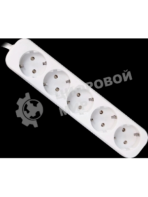 Удлинитель Defender E550 белый 5.0 м, 5 розеток 