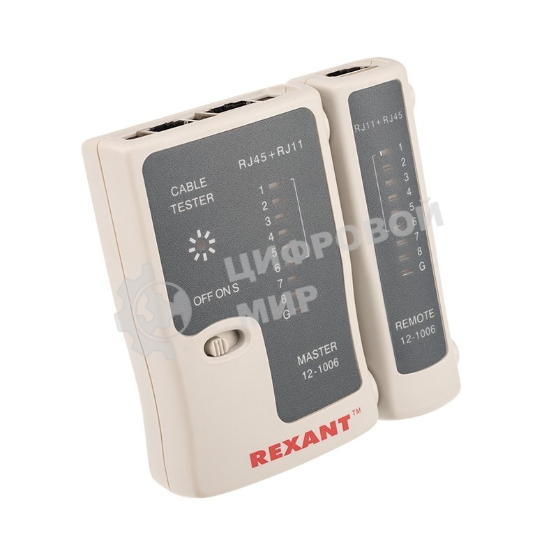 Тестер кабеля Rexant RJ-45+RJ-11 468