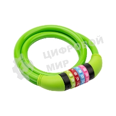 Тросовый кодовый замок взломостойкий для велосипедов и колясок Четыре сезона 100 см зеленый 79-0203