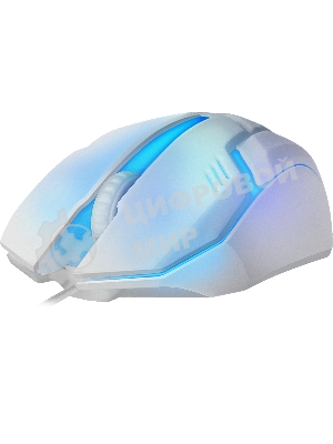 Мышь проводная Defender Cyber MB-560L белый, 1200 dpi, USB, кнопки - 3