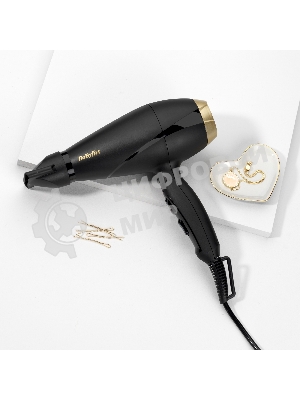 Фен BaByliss Power Pro 2000 6704E черный, 2000 Вт, ионизация