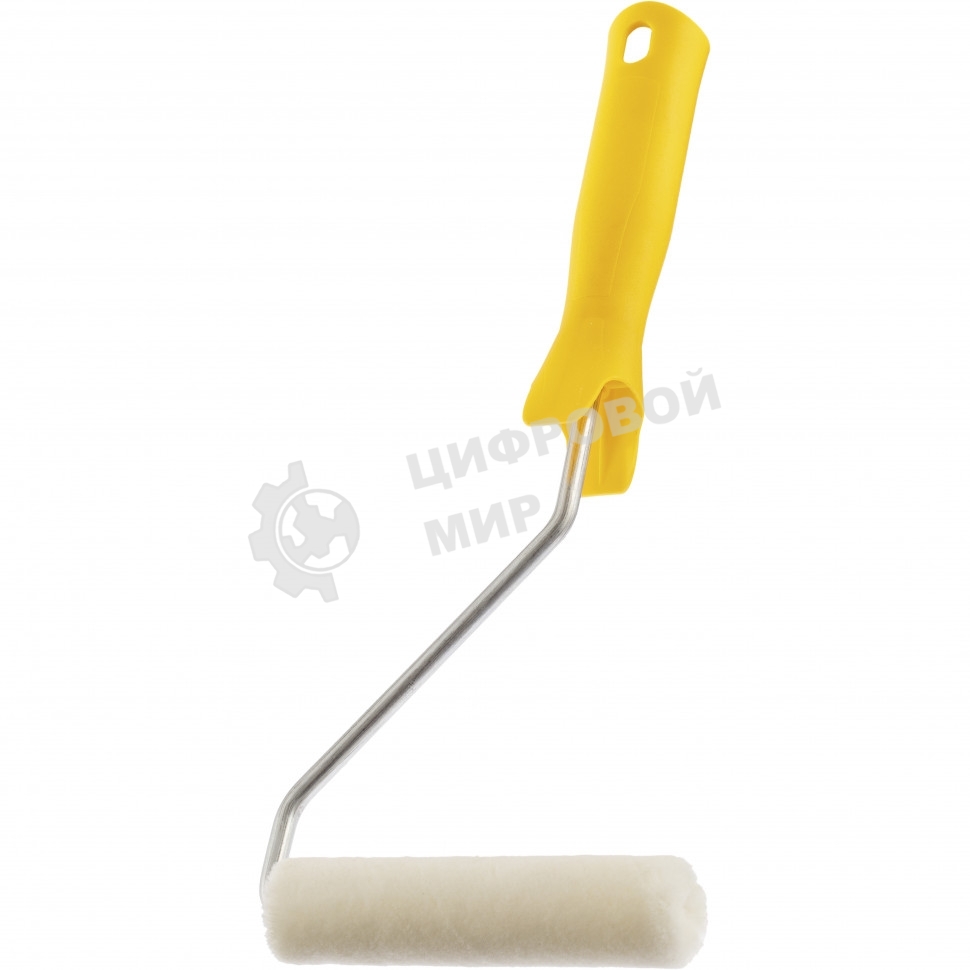 Мини-валик в сборе Сибртех Лаки, 110 мм, ворс 5 мм, D - 16 мм, D ручки - 6 мм, велюр