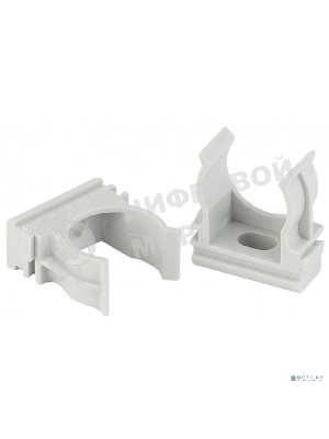 Крепеж-клипса ЭРА (cерый) для трубы d 25мм (100/1300/31200)