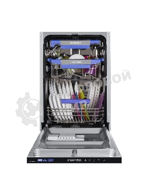 Встраиваемая посудомоечная машина Maunfeld MLP-08IMR, белый/черный, 44.5 см, 10 компл., 47 дБ, класс A++