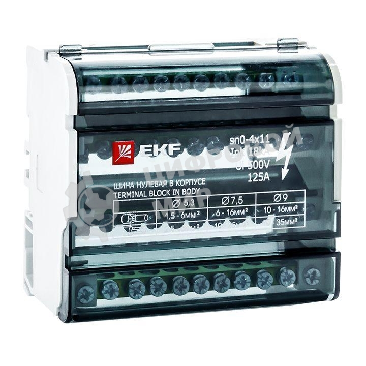 Шина нулевая в корпусе 4х11 EKF sn0-4x11