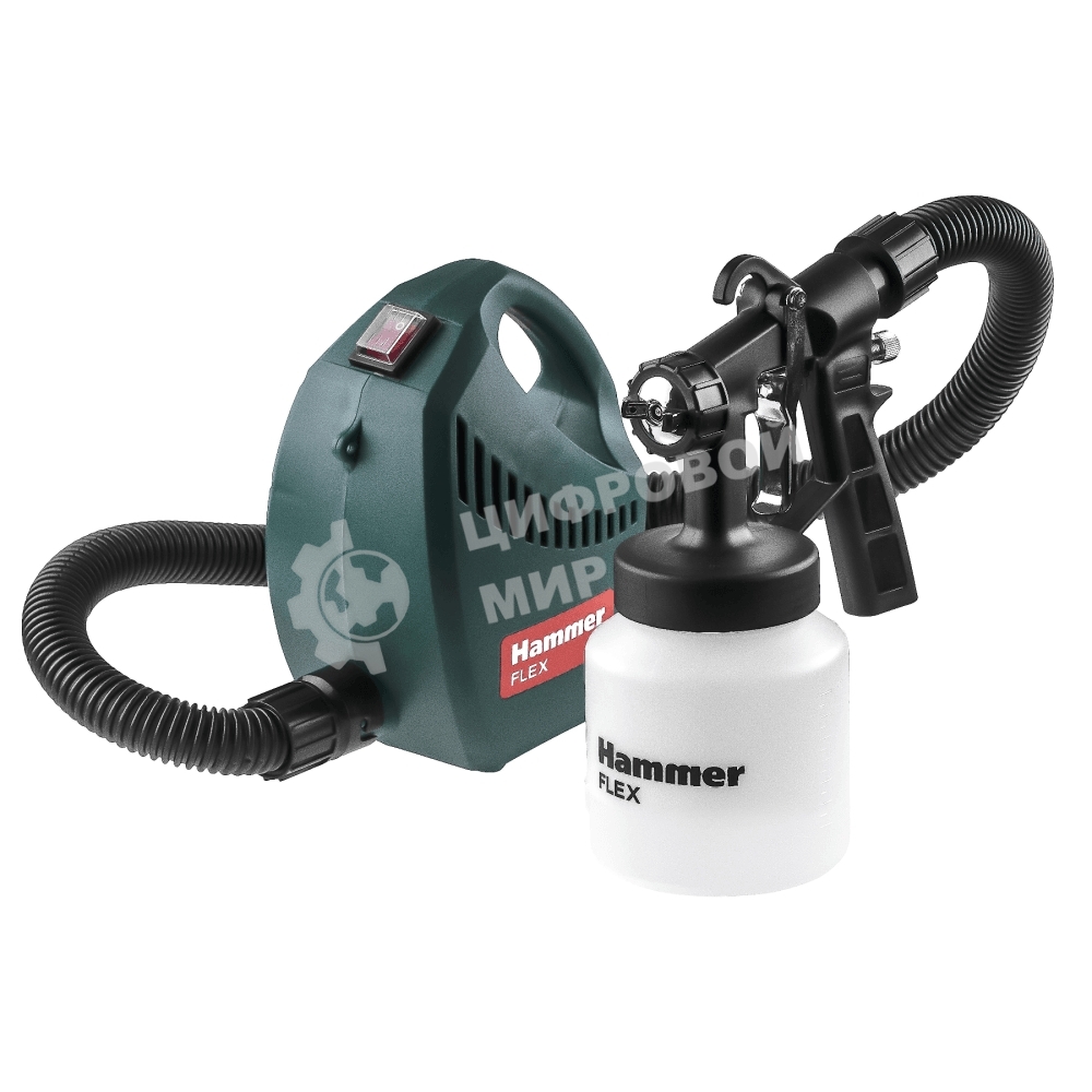 Краскопульт электрический Hammer Flex PRZ500B 500Вт 800мл бак, вязкость до 60 DIN