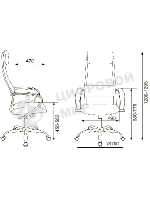 Кресло Бюрократ CH-607SL TW-01 Neo Black черный, сетка, подголовник