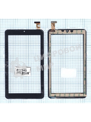 Сенсорное стекло (тачскрин) HC184104C1 FPC021H V2.0 (184x104 мм), черное