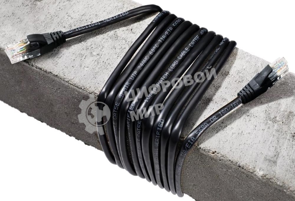 Патч-корд литой AOpen ANP511 0.5M BK UTP cat.5е 0,5м черный