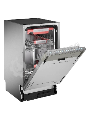 Встраиваемая посудомоечная машина Kuppersberg, High-Tech, 45 см, 10 комплектов, 3 корзины, 7 программ, конденсационная сушка, автоматическое открывание двери, LED подсветка, сенсорное управление, инверторный мотор, энергоэффективность А+++
