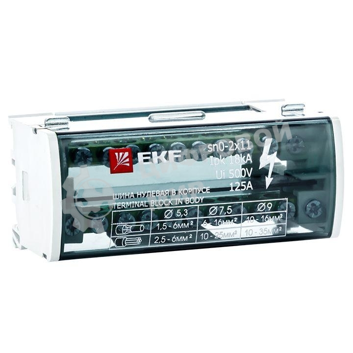Шина нулевая в корпусе 2х11 EKF sn0-2x11