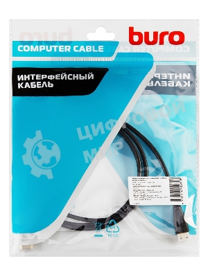 Кабель аудио-видео Buro mini-HDMI (m)/HDMI (m) 1.5м. черный