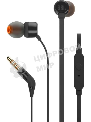 Проводные наушники JBL Tune 110 черный, внутриканальные, Jack 3.5 мм