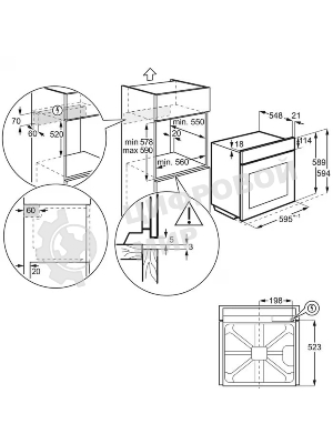 Встраиваемый духовой шкаф Electrolux EOD5F71X с паром, 60 см, каталитическая очистка, 72 л, 8 режимов, нержавеющая сталь,направляющие проволочные + телескопические (1 уровень)
