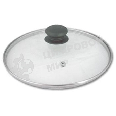 Крышка стеклян. TimA 4718 с ручкой с металл/обод 18 см низ