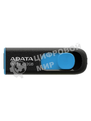 Флешка USB ADATA UV128 (AUV128-128G-RBE), 128Gb, USB 3.0, R/W 100/30, черный/синий