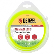 Леска для триммера Denzel квадрат 2,4 мм х 40 м, блистер FLEX CORD