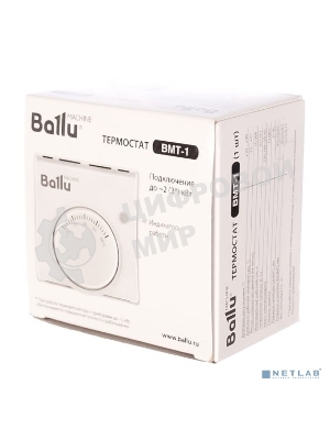 Терморегулятор Ballu BMT-12000Вт 10-30С 220В 10А 83х83х38мм