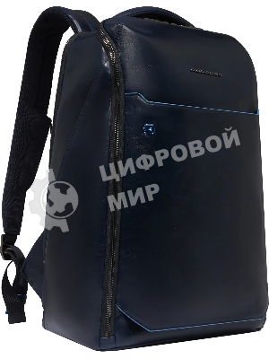 Рюкзак мужской Piquadro Blue Square CA6593B2/BLU2, кожа, темно-синий