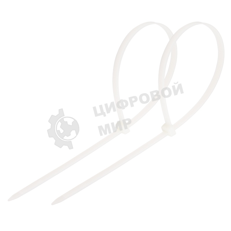 Хомут-стяжка кабельная нейлоновая Rexant 500 x 7,6 мм, белая, упаковка 100 шт.