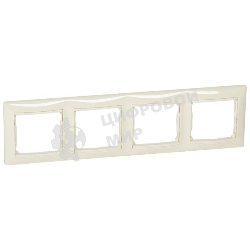 Рамка Legrand 774354 VALENA 4 ПОСТА ГОРИЗОНТАЛЬНЫЙ МОНТАЖ СЛОНОВАЯ КОСТЬ