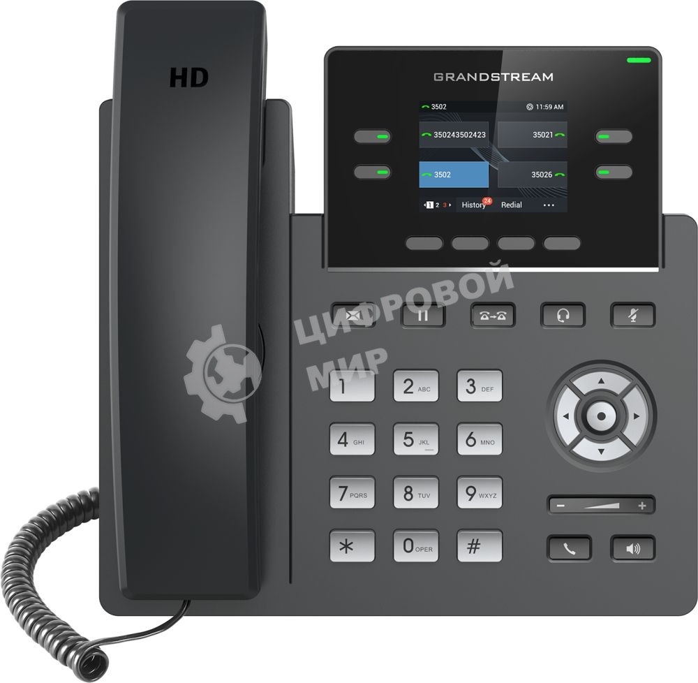 Телефон IP Grandstream GRP-2612P черный