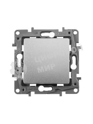 Переключатель одноклавишный, автоматические клеммы, Etika, 10AX, 250 В~, алюминий