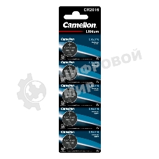 Элемент питания литиевый Camelion CR CR2016 BL-5 (блист.5шт)