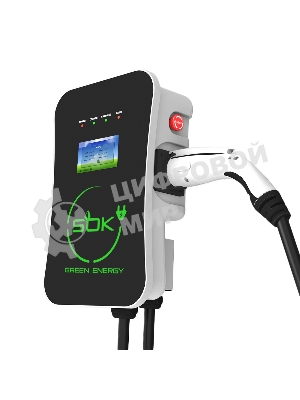 Зарядная станция S'OK Green Energy M3W Series Wallbox EV Charger SM3W10732542-5, 1-phase, 7kw (32a/220v), ocpp 1.6j, ip54, кабель 5м