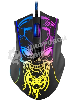 Мышь проводная Defender Bulletstorm GM-928 черный, 7200 dpi, USB, кнопки - 7