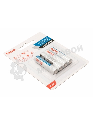 Батарея Buro Alkaline LR03 AAA (4шт) блистер