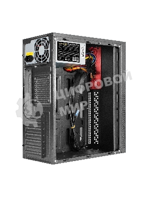Компьютерный корпус Miditower ExeGate AA-443U-AA450 (ATX, AA450 8 см, 2*USB+1*USB 3.0+HD Audio, черный)