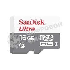 Флеш карта Sandisk Ultra microSDHC 16Gb 80Mb/s Class 10