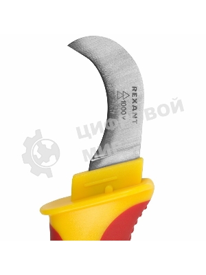 Нож монтажника Rexant нержавеющая сталь, изогнутое лезвие