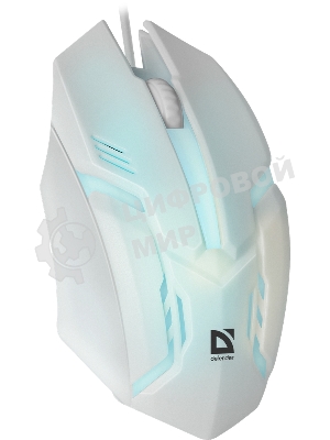 Мышь проводная Defender Cyber MB-560L белый, 1200 dpi, USB, кнопки - 3