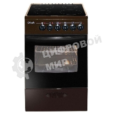 Плита электрическая Лысьва EF4011MK00 коричневый, конфорок 4 электрических, духовка 57 л, 50 см x 84 см x 60 см (без крышки)