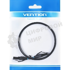 Патч-корд Vention прямой UTP cat.6, RJ45 - 5м. плоский черный