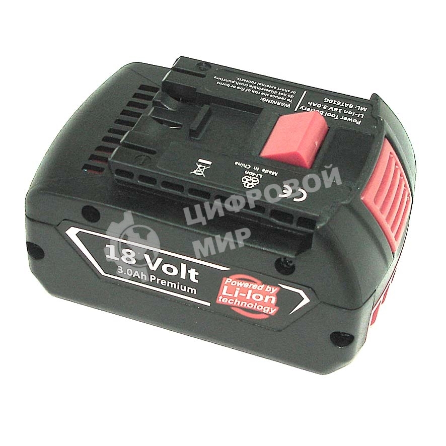 Аккумулятор для Bosch (p/n: 2607336091, 2607336092, 2607336170, BAT609, BAT618), 3.0Ah 18V