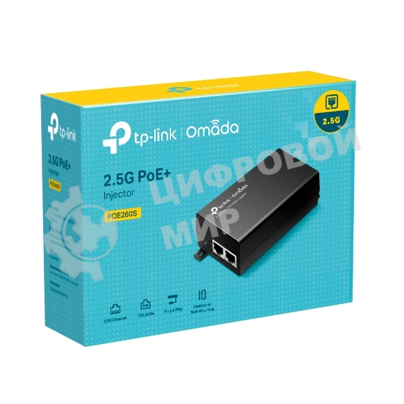 Инжектор PoE+ TP-Link POE260S 2,5 Гбит/с