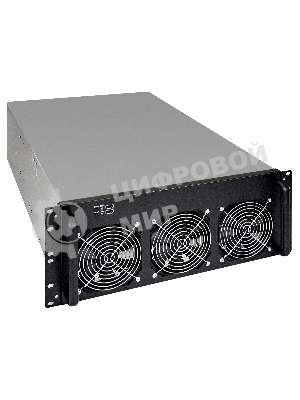 Корпус для майнинга ExeGate EX288960RUS Pro 8-650 без БП, 2*USB, 6*fan 120мм, места под: 8 видеокарт, 1 БП