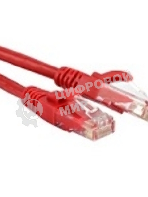 Патч-корд LANMASTER TWT UTP cat.5e, с заливными колпачками, 1.0 м, красный