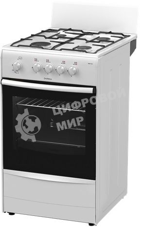 Плита газовая Darina A 3001 W белый/черный, конфорок 4 шт, духовка 50 л, 50 см x 85 см x 56 см
