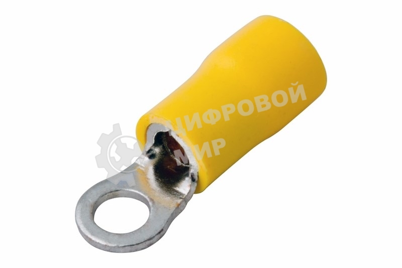 Наконечник кольцевой изолированный Rexant ø 4.3 мм 4-6 мм² (НКи 6.0-4/НКи5,5-4) желтый