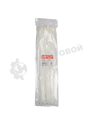 Хомут-стяжка кабельная нейлоновая Rexant 500 x 7,6 мм, белая, упаковка 100 шт.