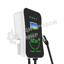 Зарядная станция S'OK Green Energy M3W Series Wallbox EV Charger SM3W10732542-5, 1-phase, 7kw (32a/220v), ocpp 1.6j, ip54, кабель 5м