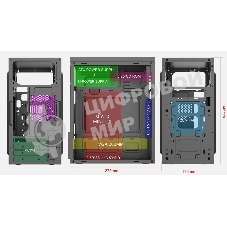 Компьютерный корпус с блоком питания 450Вт./Case Forza mATX case, black, w/PSU 450W 12cm, w/2xUSB 2.0, w/pwr cord, w/o FAN