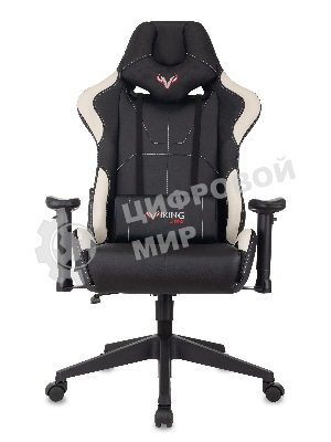 Кресло Бюрократ VIKING 5 AERO WHITE черный/белый, экокожа, 120 кг, механизм качания